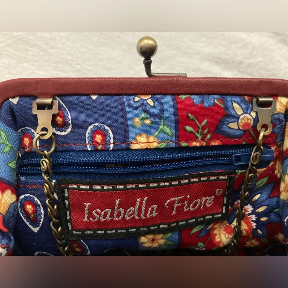 VTG Isabella Fiore Floral Embellished Clutch Bag NEVER USED - Picture 11 of 16